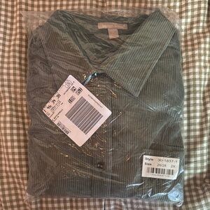 Green Button-Up Shirt